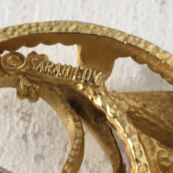 Vintage 1966 Sarah Coventry "Jade Garden" Pearl Brooch/Pin - Picture 6 of 9